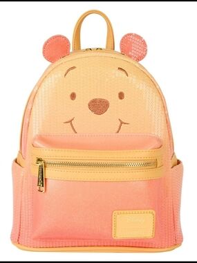 Loungefly Disney Winnie the Pooh Sequin And Glitter Cosplay Backpack